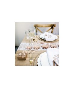 Dentelle blanche décoration table mariage 9M