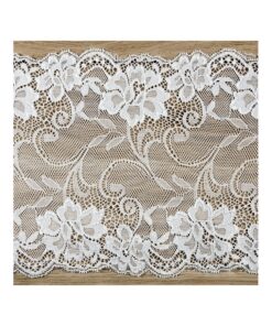 Dentelle blanche décoration table mariage 9M