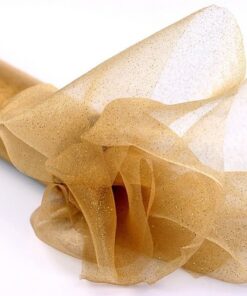 Chemin de table organza or pailleté