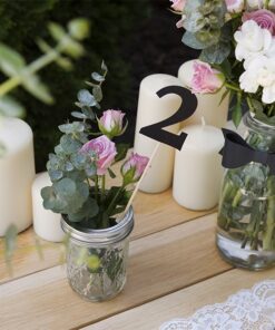 10 Numéros de table chiffres noirs sur pics