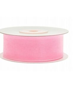 Ruban Organdi 25 mm Rose 25 mètres