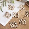 20 confettis en bois mrs mrs table mariage
