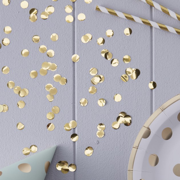 confettis rond dorés en papier métallisé confettis rond dorés en papier métallisé