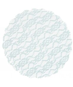 25 Tulle rond dentelle blanc 24cm dragées centre table