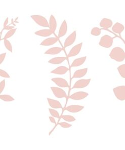 Feuilles d'arbre en papier rose blush (par 9)