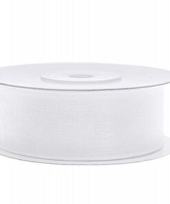 Ruban Organza 25 mm BLANC 25 mètres