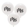 1 ballon mariage rond "Mrs" la mariée 40 cm