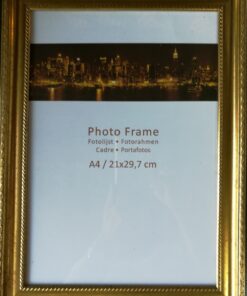 Location cadre photo doré A4 decor mariage voeux
