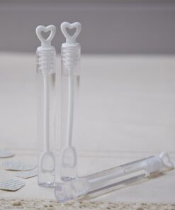 Tube de bulles de savon mariage coeur (x24)
