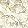 12 confettis de table diamant dorés brillant