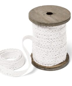 Bobine ruban Dentelle Blanche coton 1.5 cm x 10 m