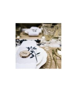 Marque place rondin de bois (par 6)