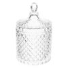 LOCATION 3 bonbonnières pot en verre ciselé