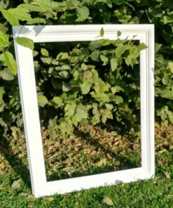 Location cadre vintage en bois BLANC photobooth