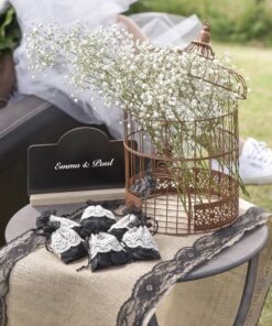 Cage à oiseaux mariage vintage champêtre
