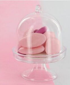 Mini cloche plexi contenant original dragées H10cm