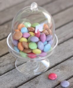 Mini cloche plexi contenant original dragées H10cm