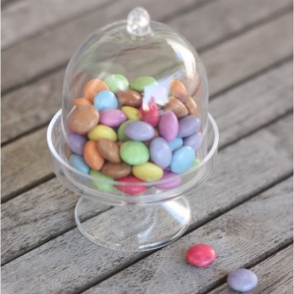 Mini cloche plexi contenant original dragées H10cm Mini cloche plexi contenant original dragées H10cm