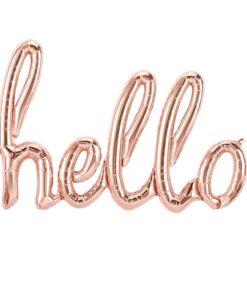 Ballon mylar "hello" rose gold