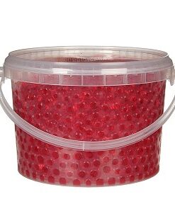Grand Seau de billes d'eau rouge hydrogel