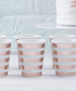 8 Gobelets Hello World menthe rose gold cuivré