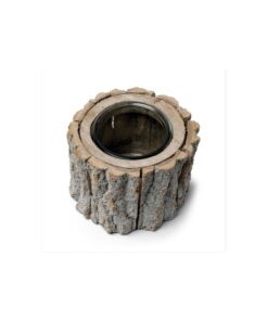Bougeoir vase rondin de bois 15cm en Location