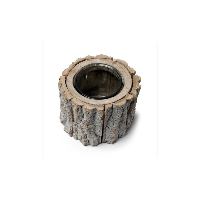 Bougeoir vase rondin de bois 15cm en Location Bougeoir vase rondin de bois 15cm en Location