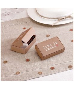 10 boîtes cadeau kraft "love is sweet"