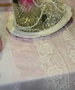 rouleau organza rose pâle 36cm 9M chemin table
