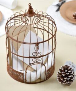 Cage à oiseaux mariage vintage champêtre
