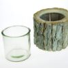 Bougeoir vase rondin de bois 15cm en Location