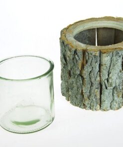 Bougeoir vase rondin de bois 15cm en Location