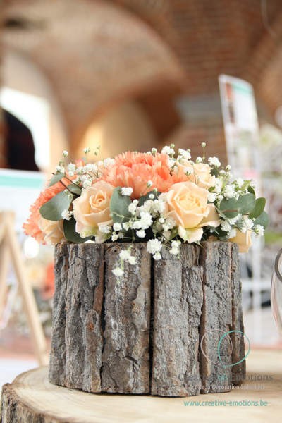 Bougeoir vase rondin de bois 15cm en Location Bougeoir vase rondin de bois 15cm en Location