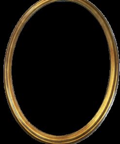 Location cadre encadrement oval doré 68x48cm