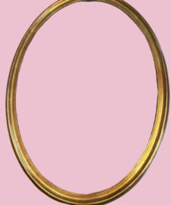 Location cadre encadrement oval doré 68x48cm