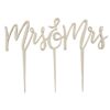 Cake topper gâteau mariage en bois Mr & Mrs