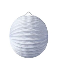 Lampion accordéon boule blanc 20 cm