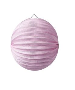 Lampion boule accordeon rose pale 20 cm