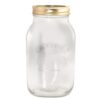 Location grand vase Mason Jar couvercle doré 1L
