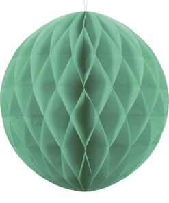 Boule Alvéolée en papier Vert eucalyptus 40cm
