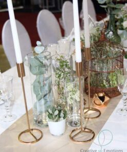 Location Bougeoir chandelier cuivre rose gold H30cm