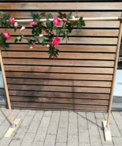 Location arche de table en bois naturel et cuivré