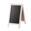 LOCATION Double Ardoise chevalet bois blanc