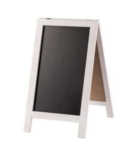 LOCATION Double Ardoise chevalet bois blanc