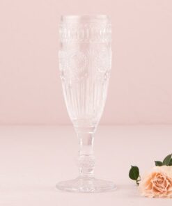 Flûte à champagne mariage verre transparent