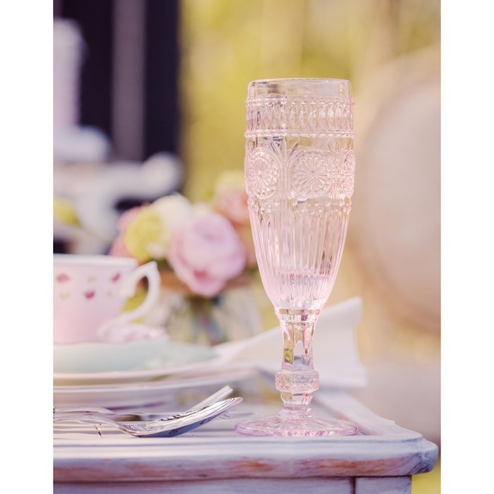 Flûte à champagne mariage vintage rose shabby Flûte à champagne mariage vintage rose shabby