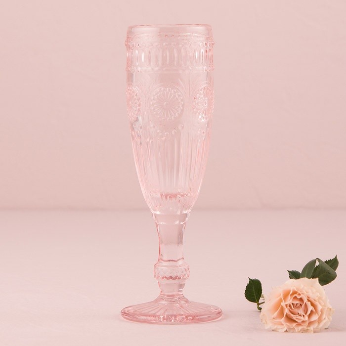 Flûte à champagne mariage vintage rose shabby Flûte à champagne mariage vintage rose shabby