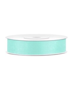 Ruban uni bleu tiffany blue coton 15mm 25M