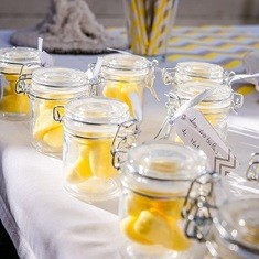 24 Mini pot a dragées confiture en verre