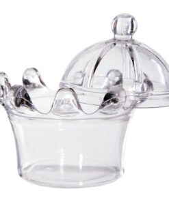 contenant dragées couronne princesse plexi
